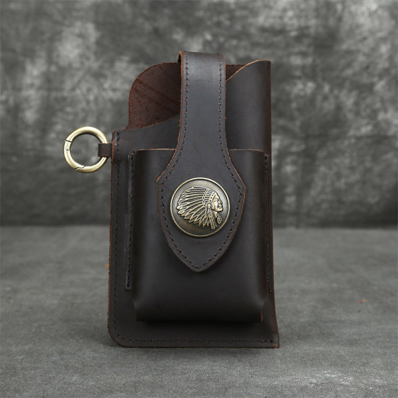 Icone™ BeltPouch: Multifunksjonell Lær Vintage Stil Belte Pose