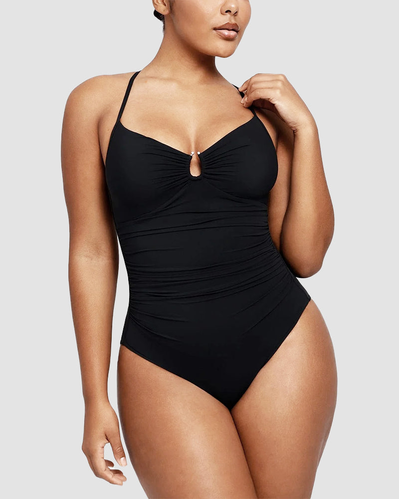 Icone™ ShapingSwimsuit: Elegant Kryss Ryggstropp Kroppsformende Badedrakt
