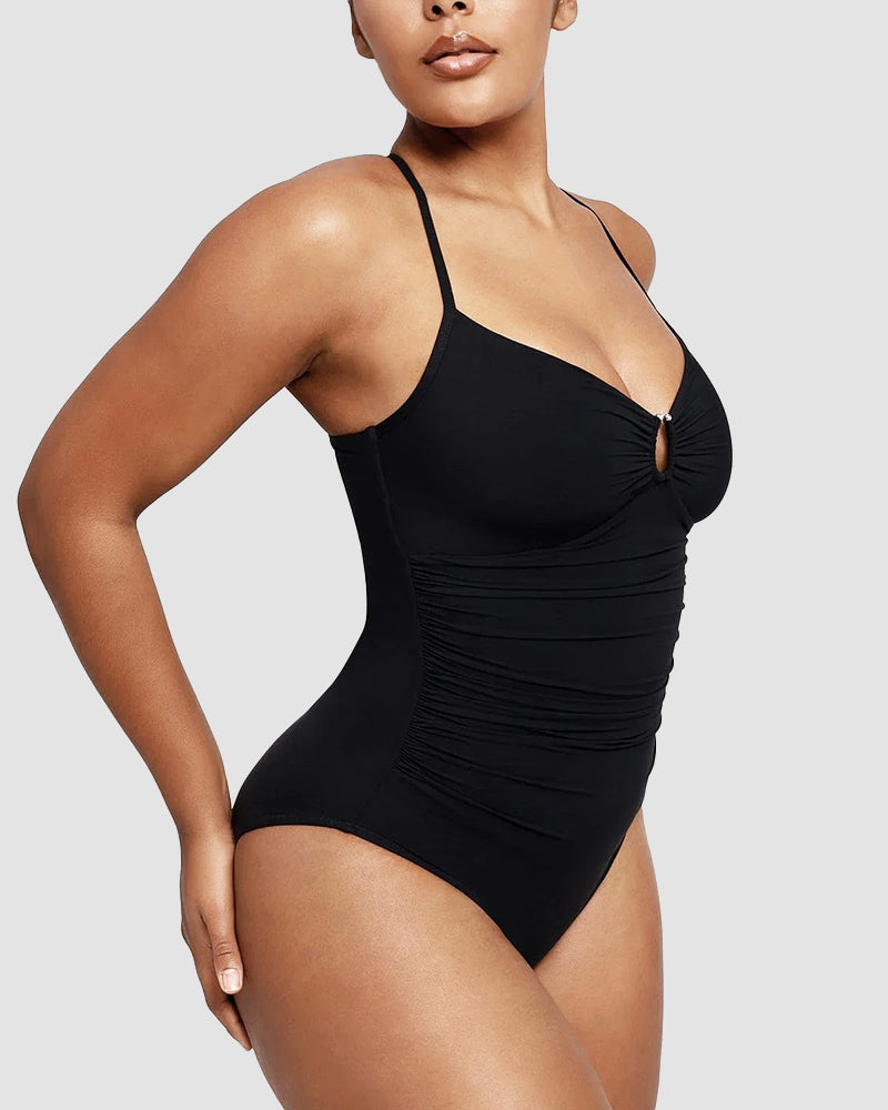 Icone™ ShapingSwimsuit: Elegant Kryss Ryggstropp Kroppsformende Badedrakt