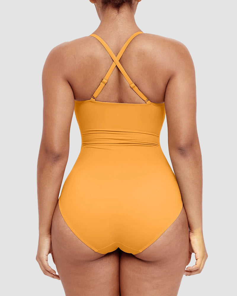 Icone™ ShapingSwimsuit: Elegant Kryss Ryggstropp Kroppsformende Badedrakt