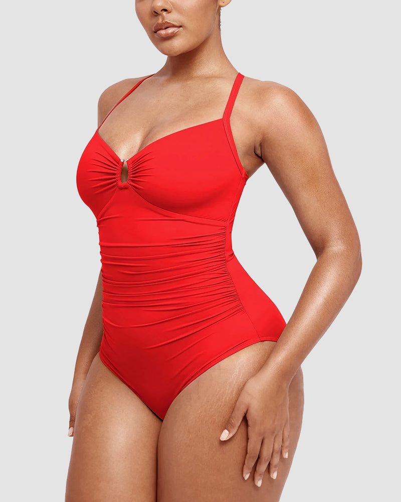 Icone™ ShapingSwimsuit: Elegant Kryss Ryggstropp Kroppsformende Badedrakt
