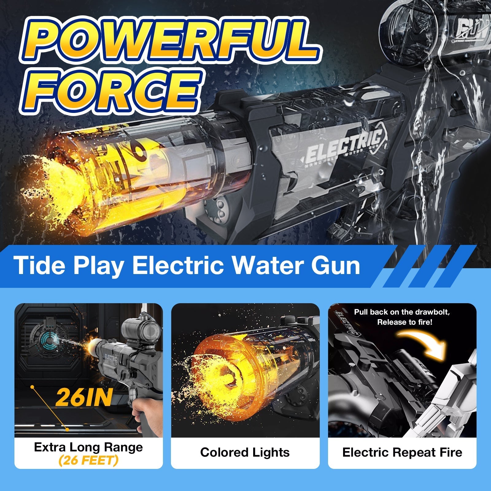 Kletshuts™ WaterGun: Langdistanse Skyting Elektrisk Vannpistol