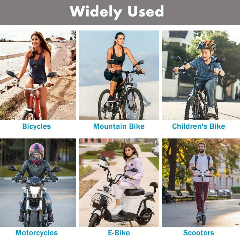 RearviewMirror: Sykler Og Motorsykler 360° Justerbare Bakspeil