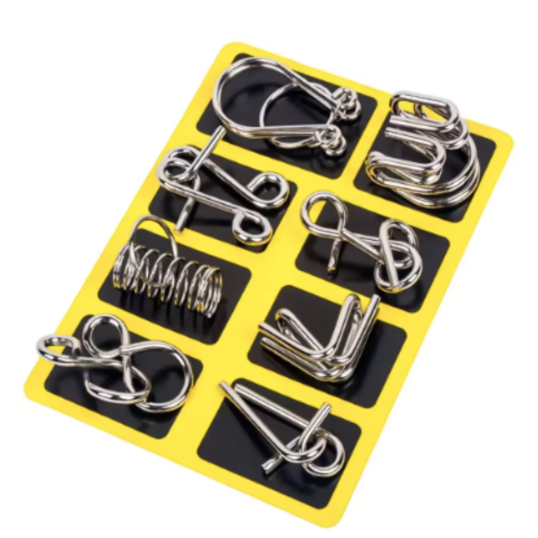 Kletshuts™ MetalPuzzles: Barn Hjerne Gåter Metall Puslespill Sett
