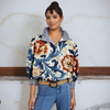 Icone™ FormalBlouse: Stilfull Langermet Unik Print Formell Bluse