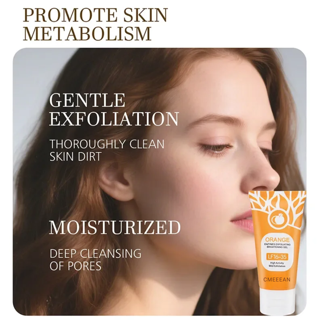 ExfoliatingGel 1+1 GRATIS: Orange Eksfolierende Gel Mild Død Hud Fjerner