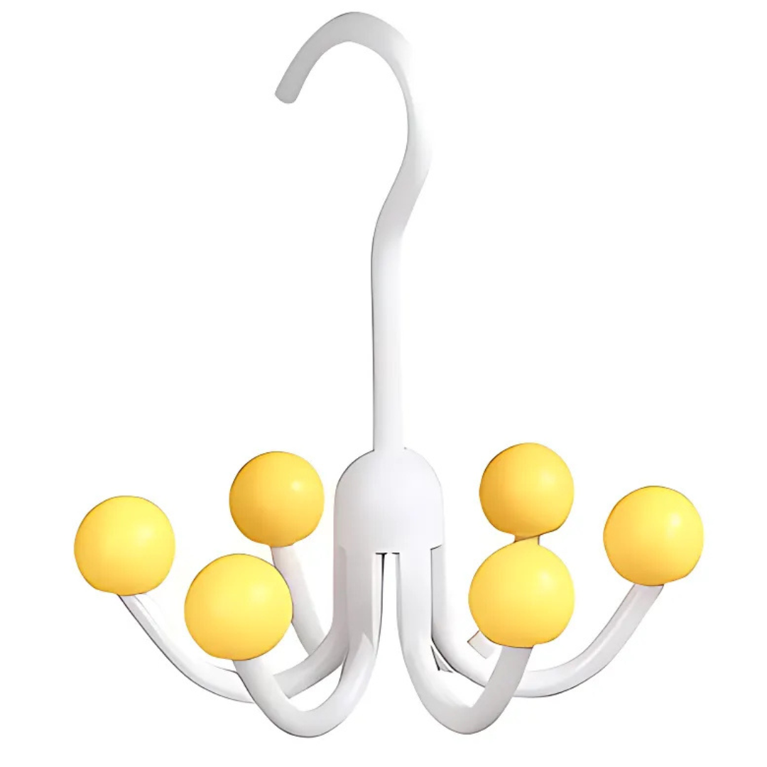 GlideHold® HangerHooks: 360° Svingbar 6 Kroker Skaporganiserer Henger