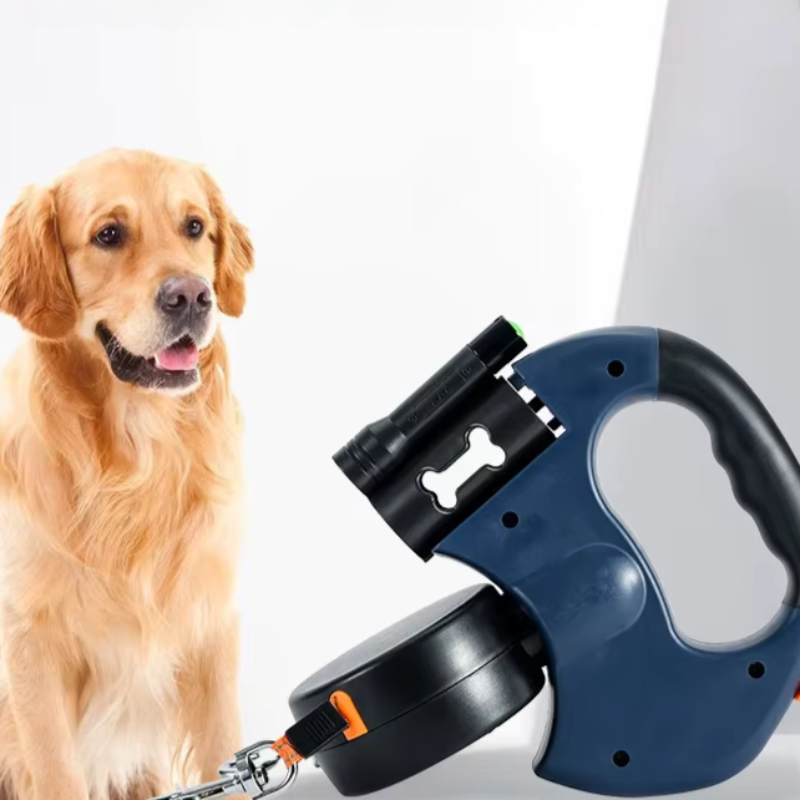 DogFri™ DoubleLeash: LED-Lys Dobbel Hode Uttrekkbart Hundebånd