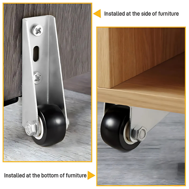 Globetrek° CasterWheels 4+4 GRATIS: Plassbesparende Tung Plikt Kaster Hjul