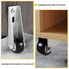 Globetrek° CasterWheels 4+4 GRATIS: Plassbesparende Tung Plikt Kaster Hjul