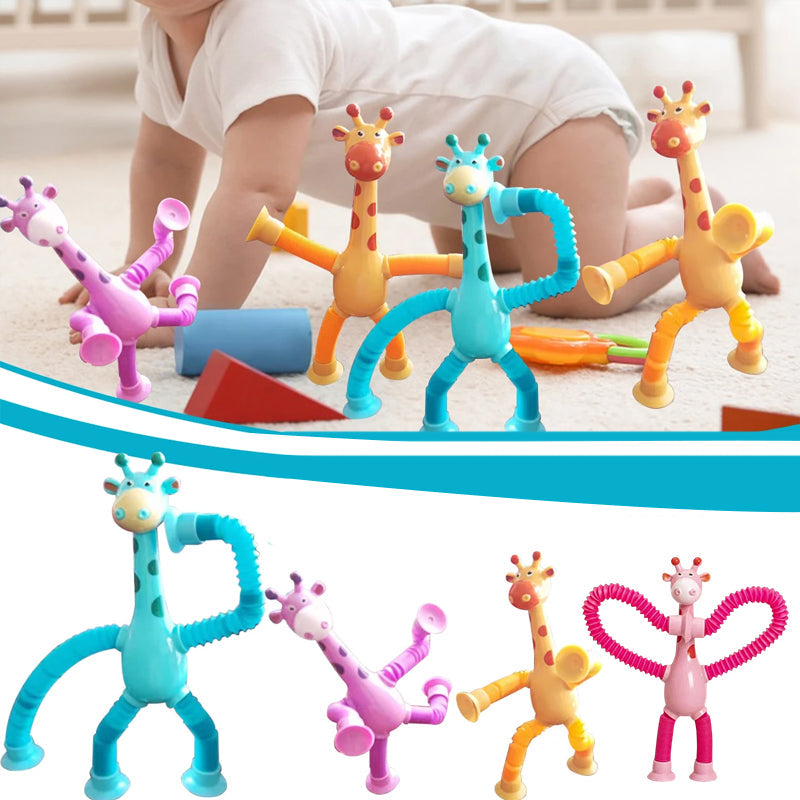 Kletshuts™ StretchyGiraffe: Teleskopisk Stretchy Giraff Leketøy Med Sugekopp