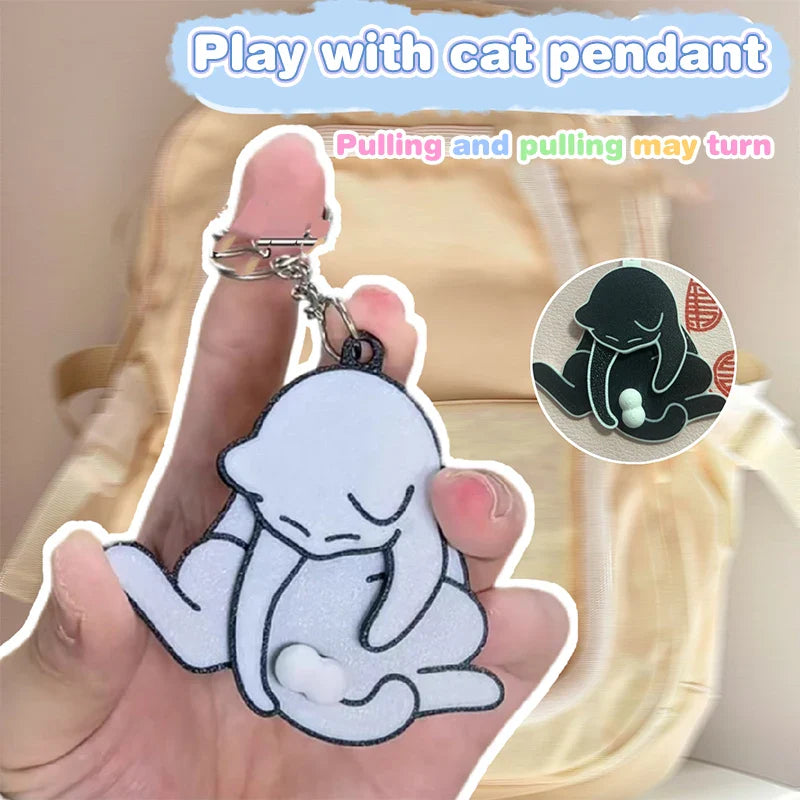 CatKeychain 1+1 GRATIS: Morsom Leken Unik Katt Nøkkelring Tilbehør
