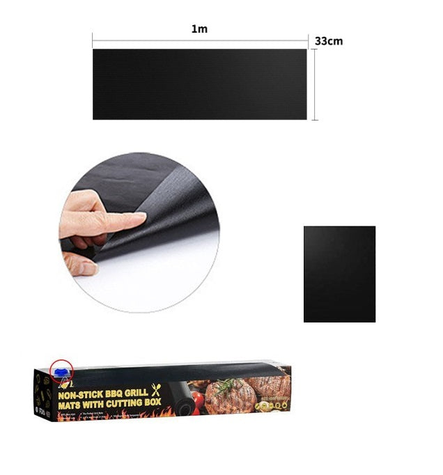 Globetrek° GrillMat – Ikke Klebr BBQ Grillmatter Med Lett Kuttet Eske