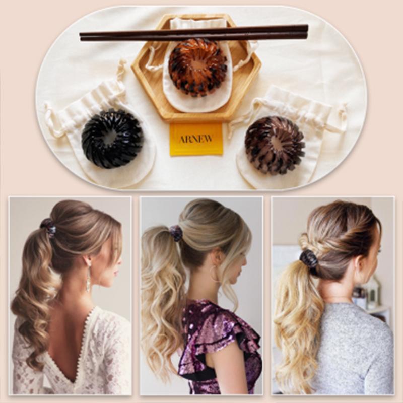 Rose® HairBun: Kvinner Lat Hår Bun Holder