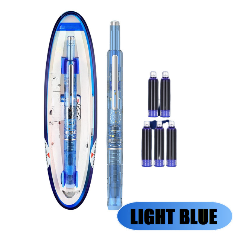 FountainPen - Uttrekkbar Og Påfyllbar Fyllepenne Med Blekkpatroner