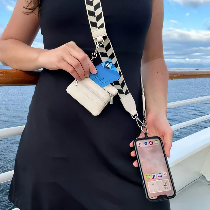 Icone™ PhoneStrap: Justerbar Kryssbody Telefonrem Med Pouch