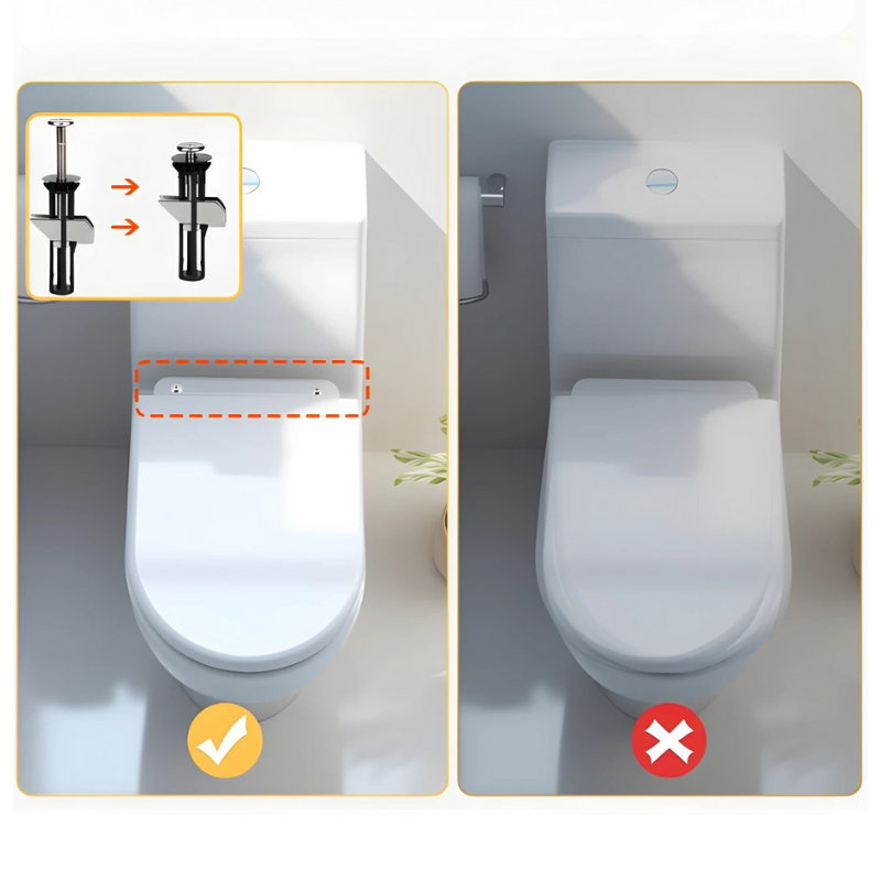Globetrek° ToiletBolt 1+1 Sett GRATIS: Kraftig Duty Toalettsete Låsebolt Og Skruesett