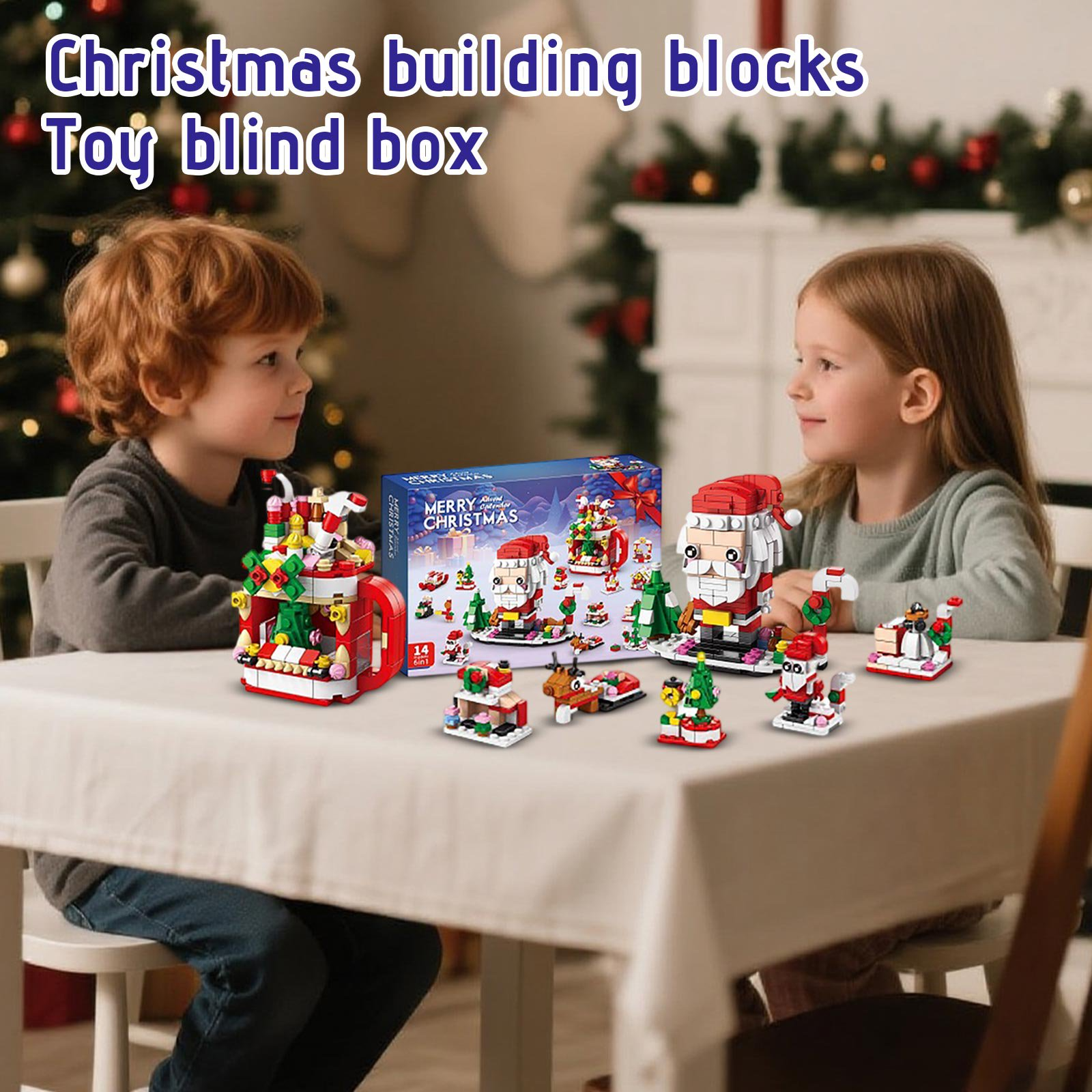 ChristmasBlocks: Jule Advents Kalender Bygge Klosser Sett