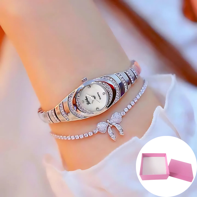 Jewelance™ ElegantWatch: Elegant Moderne Dameklokke Med Gaveeske