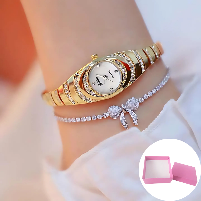 Jewelance™ ElegantWatch: Elegant Moderne Dameklokke Med Gaveeske