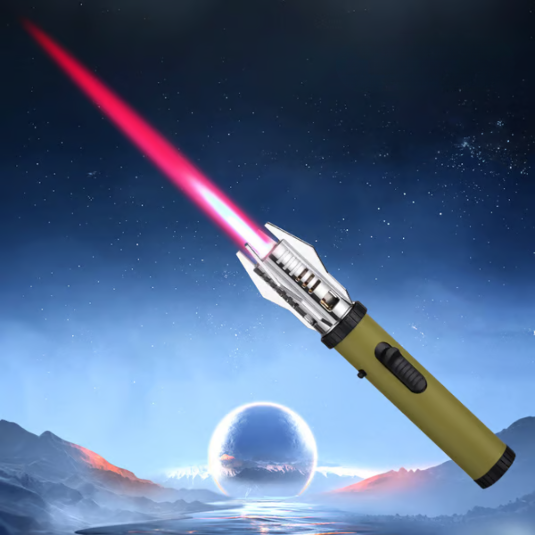 LightsaberFlame: Bærbar Lysssabel Vindtett Flamme Blåse Fakkel Lighter