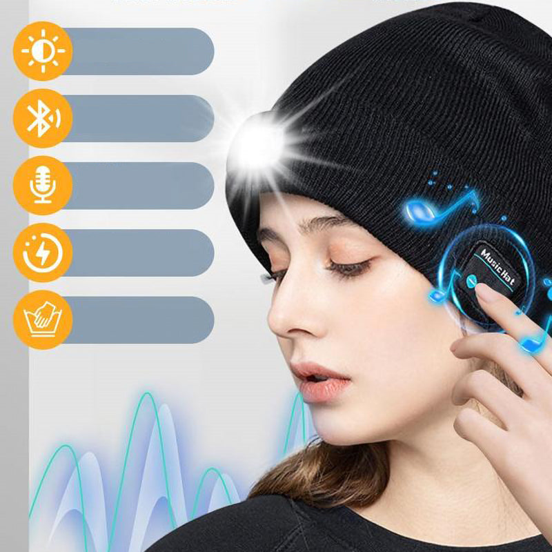 Icone™ MultiBeanie: Multifunksjonell LED-Lys Og Bluetooth Varm Lue