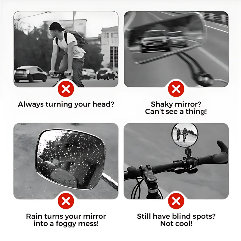 RearviewMirror: Sykler Og Motorsykler 360° Justerbare Bakspeil