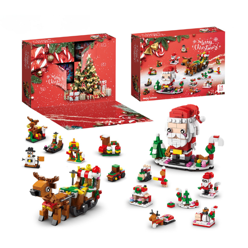 ChristmasBlocks: Jule Advents Kalender Bygge Klosser Sett