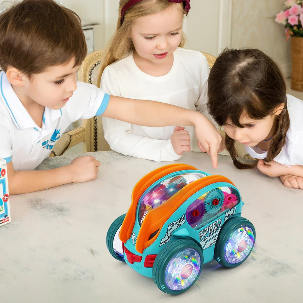 Kletshuts™ CarToy: Fargerik Lys Musikk Elektrisk Stunt Lastebil 360° Roterende Leketøy Bil