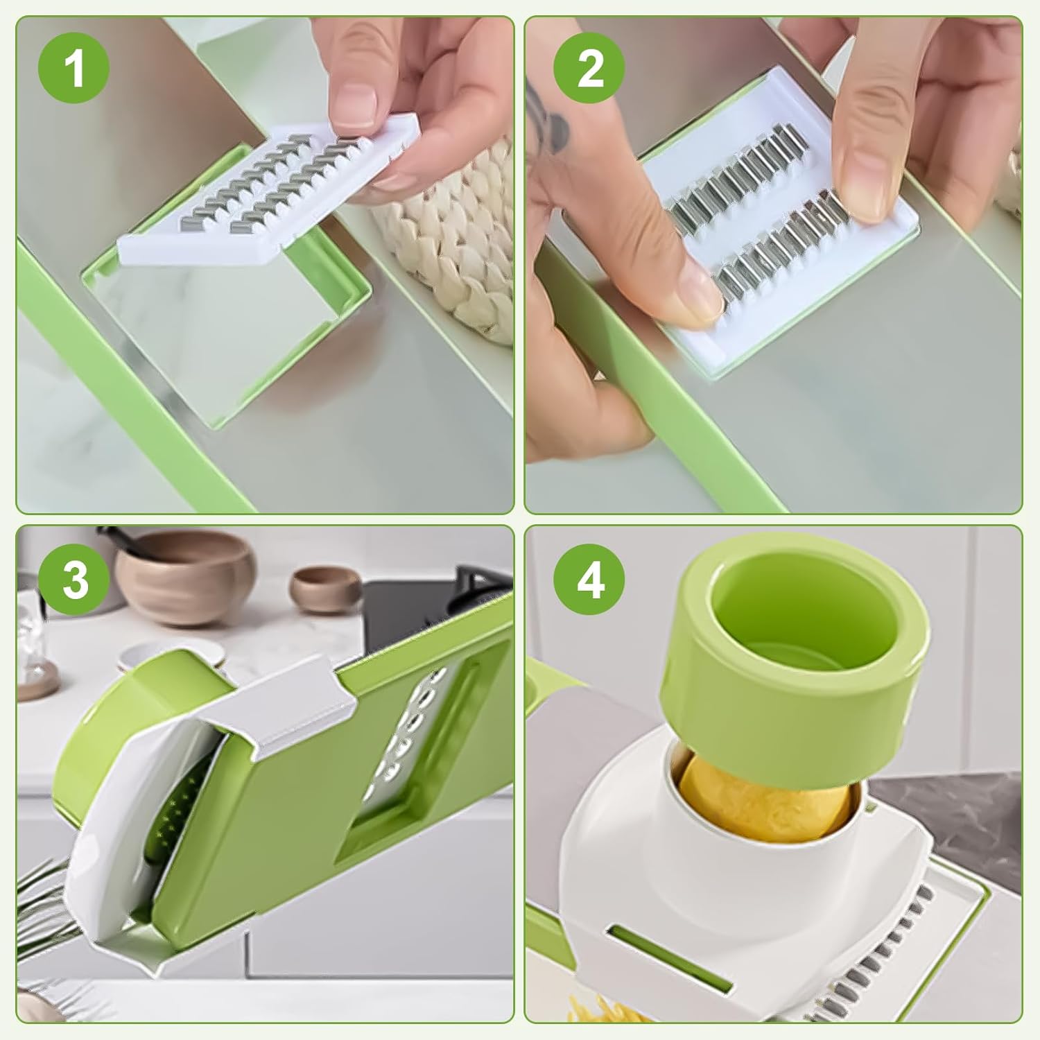 Globetrek° VeggieCutter: 5-In-1 Sikker Kjøkken Skjæremaskin Grønnsak Kutter Sett