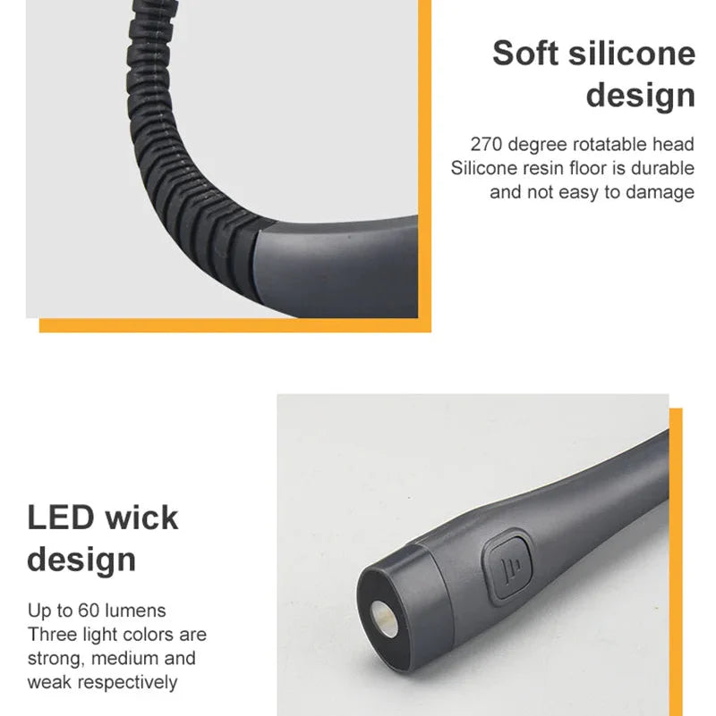 Ledsen™ ReadingLamp: Oppladbar LED Hals Lys Fleksibel Leselampe
