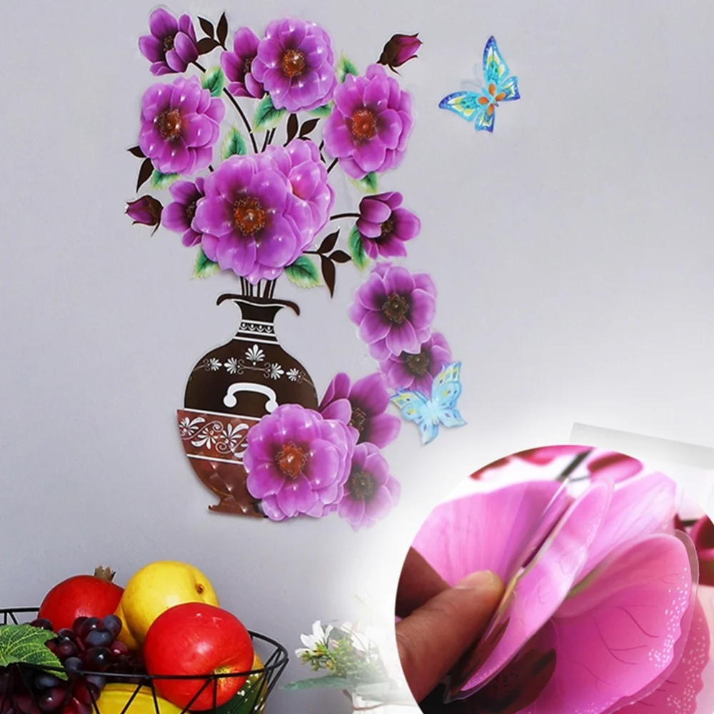 FloralSticker 2+2 GRATIS: Elegant Hus Dekor Selvklebende Blomster Klistremerker