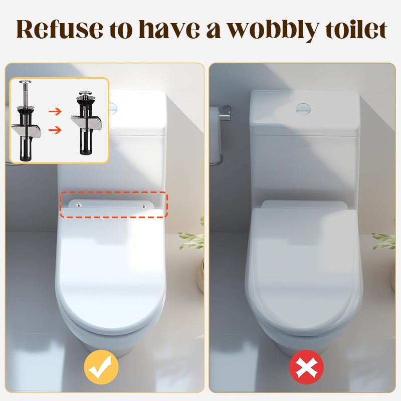 Globetrek° ToiletBolt 1+1 Sett GRATIS: Kraftig Duty Toalettsete Låsebolt Og Skruesett