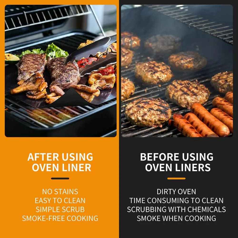 Globetrek° GrillMat – Ikke Klebr BBQ Grillmatter Med Lett Kuttet Eske