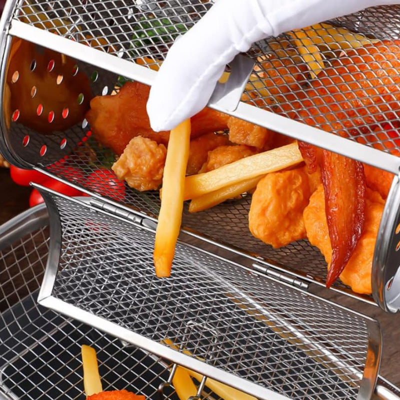 Globetrek° RotatingGrill: Rustfritt Stål Roterende Matlaging Steking Og Grillebur