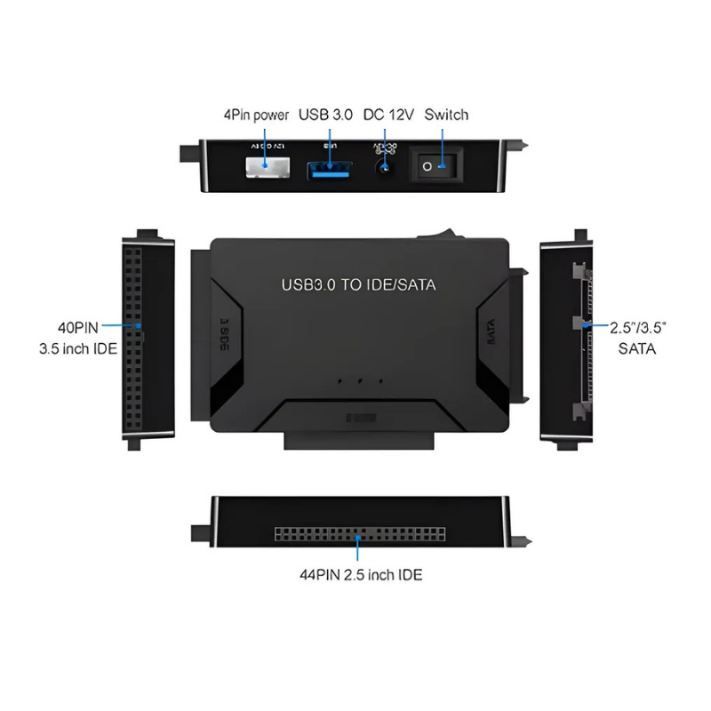 RecoveryConverter - USB 3.0 Til IDE/SATA Dataoverføring Og Gjenopprettingskonverter