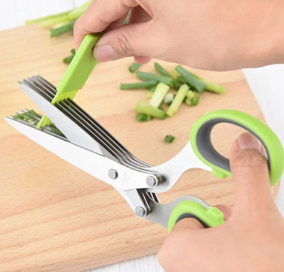 Globetrek° KitchenScissors 1+1 GRATIS: Multipurpose 5 Blad Kjøkken Kutter