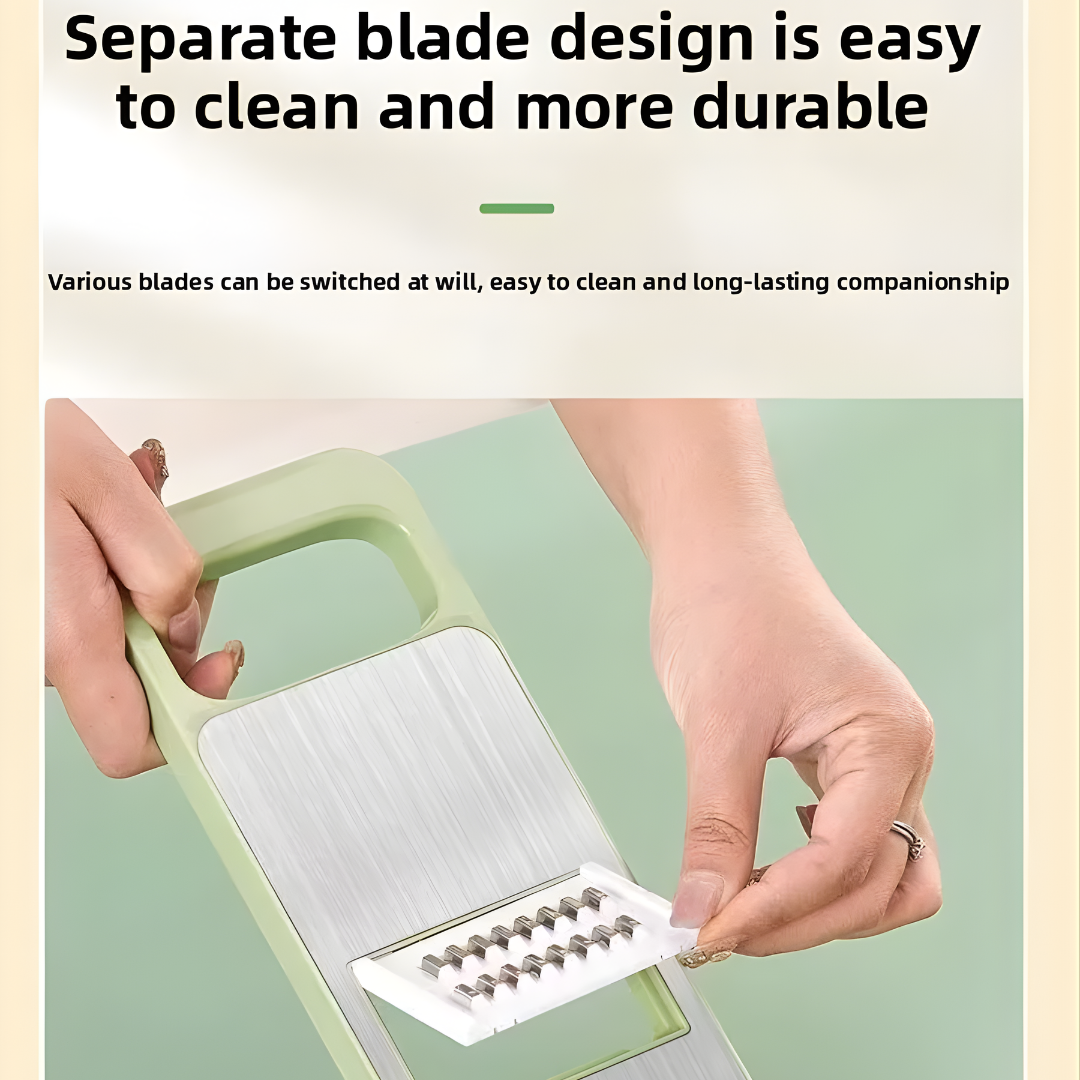 Globetrek° VeggieCutter: 5-In-1 Sikker Kjøkken Skjæremaskin Grønnsak Kutter Sett