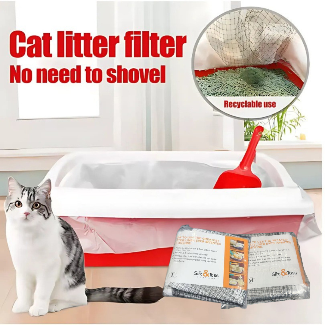 Catfri® WasteFilter 1+1 GRATIS: Gjenbrukbare Kattesand Foringer For Fjerning Av Avfall