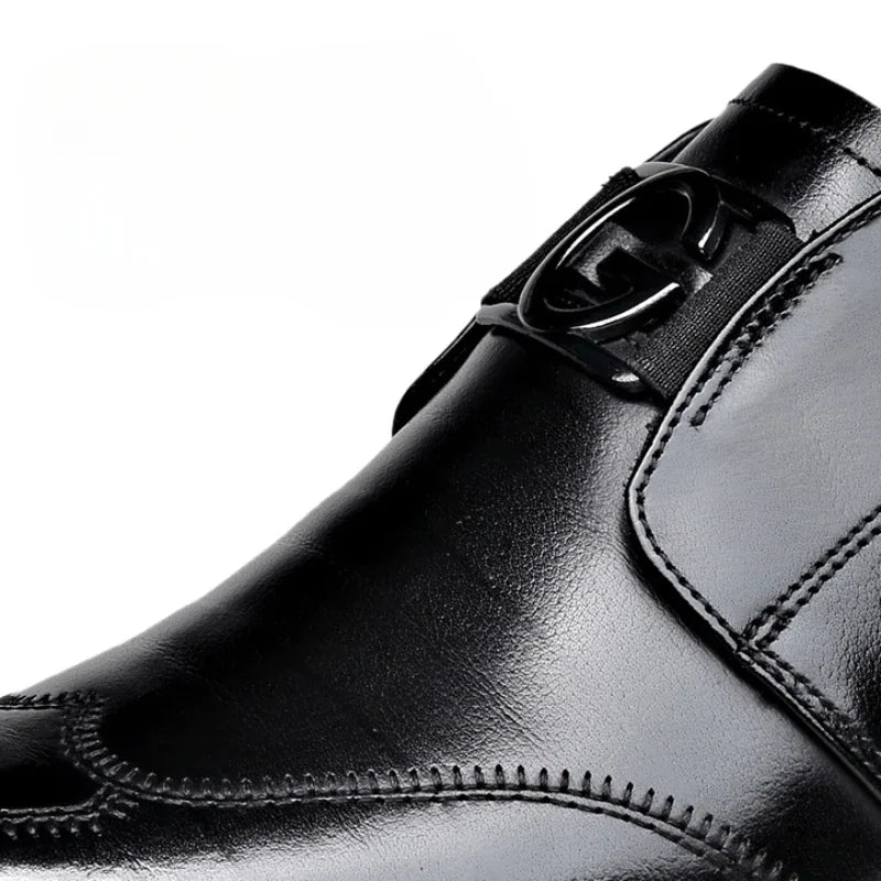 Happy™ ClassyShoes: Luksus Herre Skinn Formelle Spisse Oxford Stilig Sko