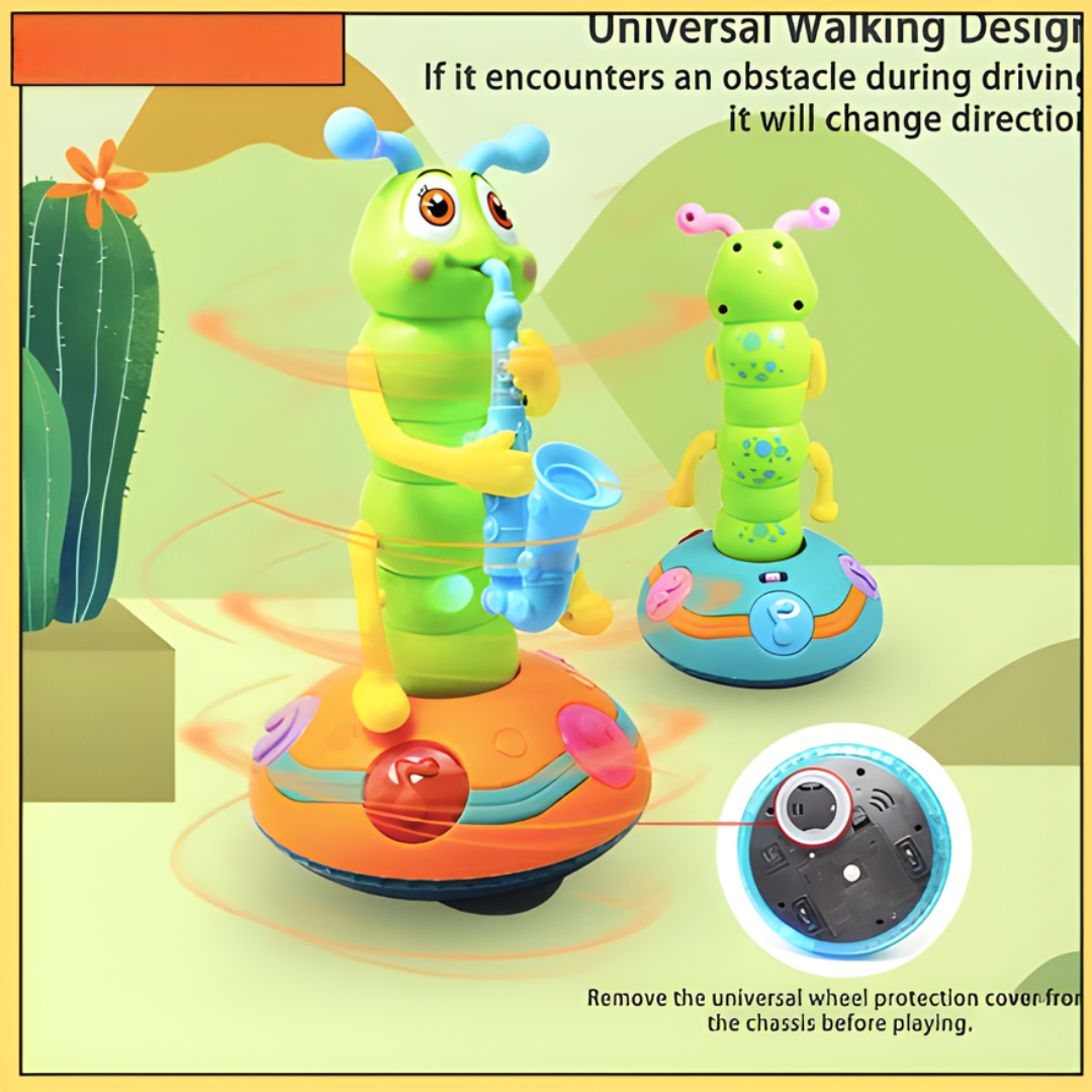 Kletshuts™ CaterpillarToy: Interaktivt Lys Og Musikk Caterpillar Barn Lek Leketøy