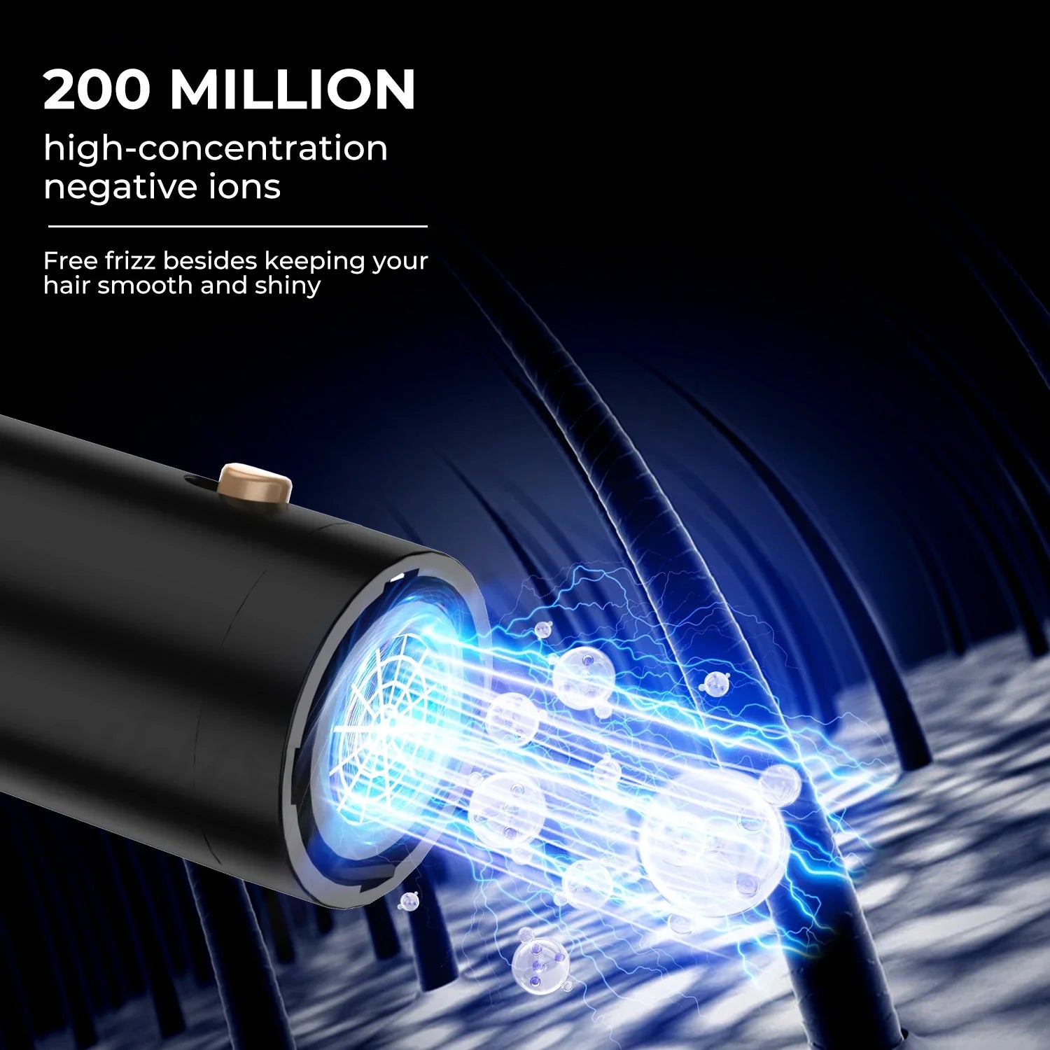 Rose® StylingBrush: 5-In-1 Utskiftbar Hår Føn Tørker Og Styling Børste