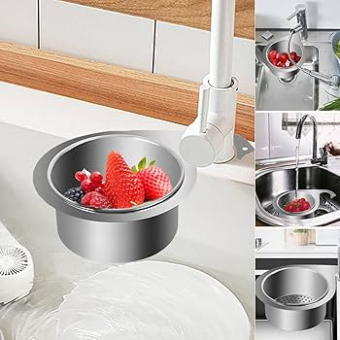 Globetrek° SinkStrainer 1+1 GRATIS: Rustfritt Filter Svan Stil Kumfilter