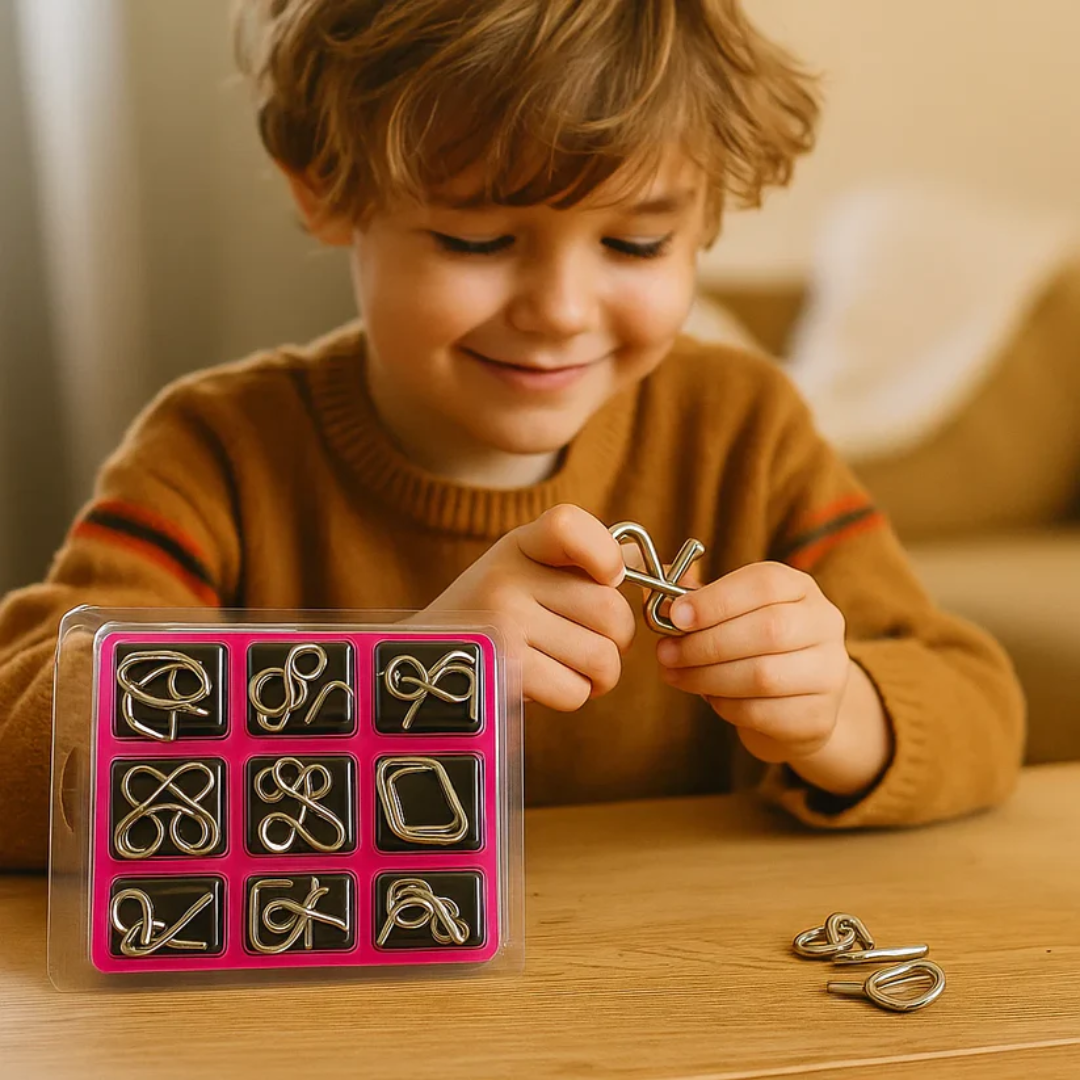 Kletshuts™ MetalPuzzles: Barn Hjerne Gåter Metall Puslespill Sett