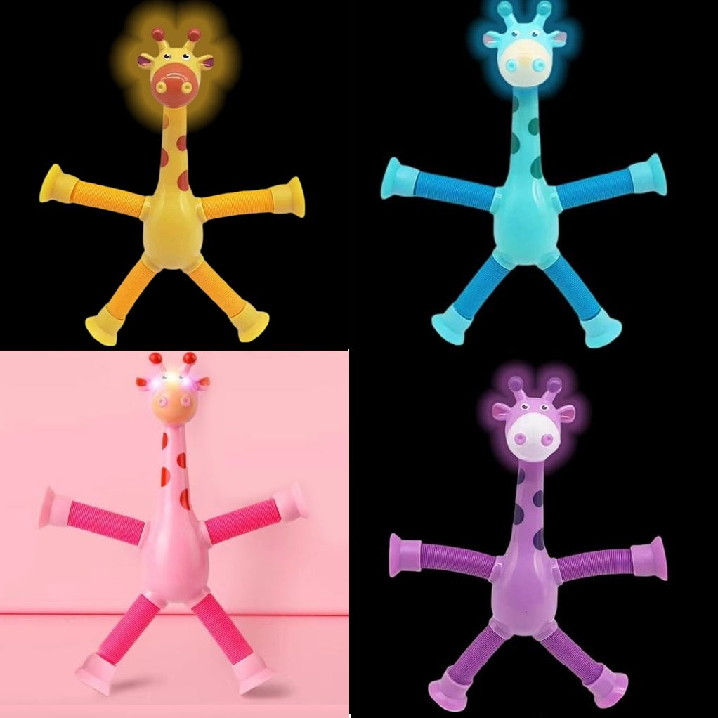 Kletshuts™ StretchyGiraffe: Teleskopisk Stretchy Giraff Leketøy Med Sugekopp