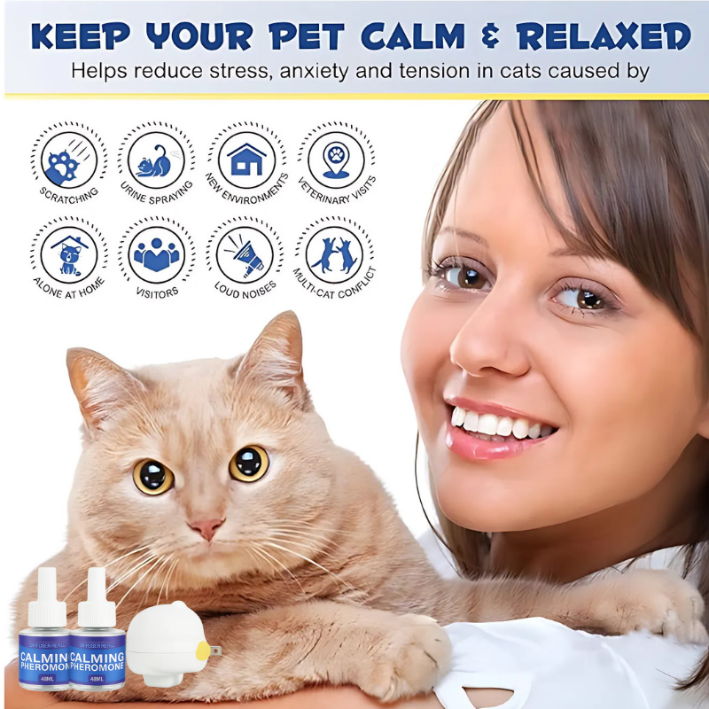 DogCatFri™  PetDiffuser: Kjæledyr Beroligende Feromon Diffuser Sett
