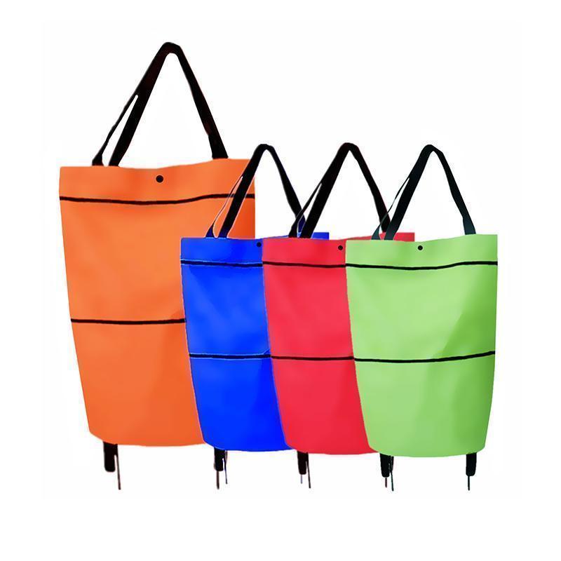 Icone™ GroceryBag 1+1 GRATIS: Stor Kapasitet Handlepose Med Sammenleggbare Hjul