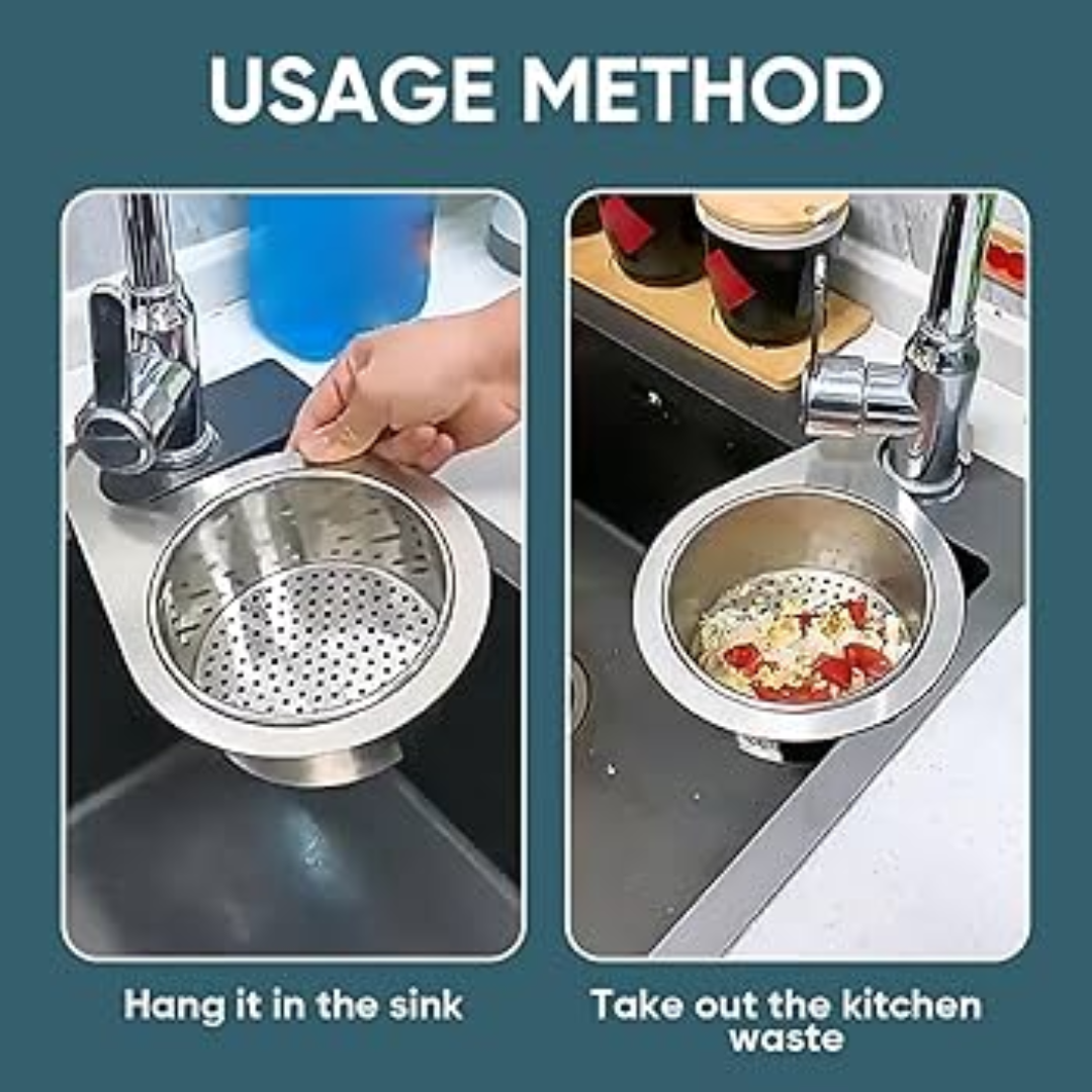 Globetrek° SinkStrainer 1+1 GRATIS: Rustfritt Filter Svan Stil Kumfilter