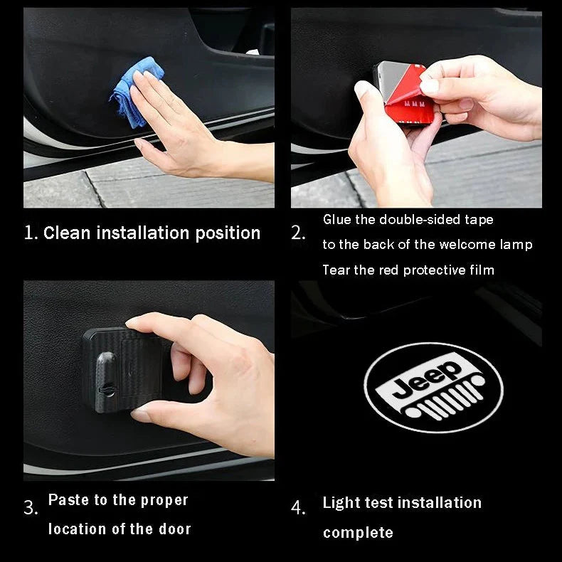 Ledsen™ WelcomeLight 1+1 GRATIS: Smart Laser Velkommen Lys Bil Dør Tilbehør