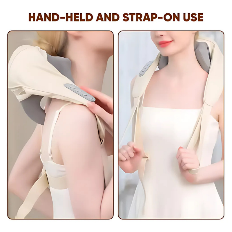 NeckMassager: Beroligende Varme Afslappende Nakke Og Skuldermassager